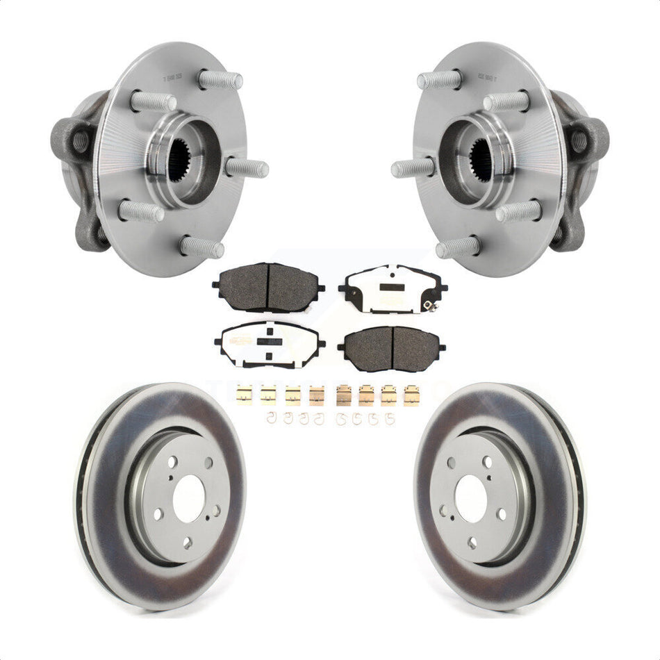 Front Hub Bearing Assembly Coated Disc Brake Rotors And Pads Kit For Toyota C-HR KBB-131803