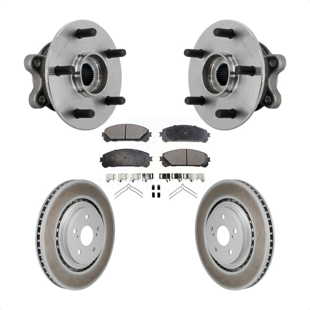 Front Hub Bearing Assembly Coated Brake Rotor And Pad Kit For 2020-2022 Toyota Highlander KBB-131806