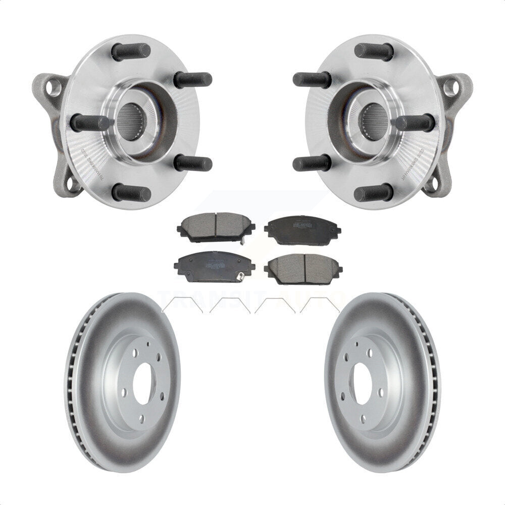 Front Hub Bearing Assembly Coated Disc Brake Rotor And Pads Kit For 2020-2022 Mazda CX-30 KBB-131822