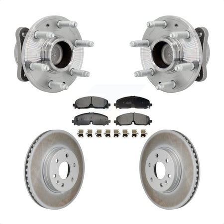 Front Hub Bearing Assembly Coat Brake Rotor Pad Kit For Chevrolet Colorado GMC Canyon RWD KBB-131823