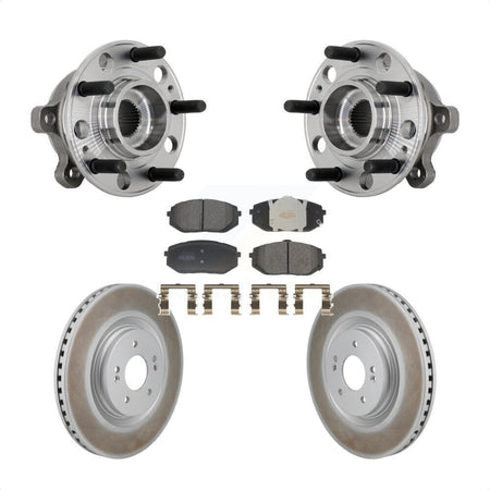 Front Hub Bearing Assembly Coated Disc Brake Rotor And Pads Kit For Hyundai Sonata Kia K5 KBB-131827