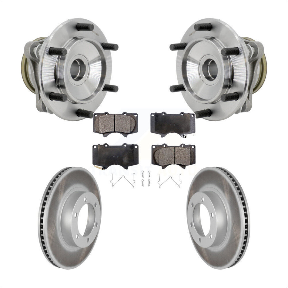 Front Hub Bearing Assembly Coated Disc Brake Rotors And Pads Kit For Toyota 4Runner RWD KBB-131841