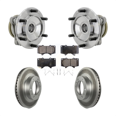 Front Hub Bearing Assembly Coat Brake Rotor Pads Kit For Toyota Tacoma 4Runner FJ Cruiser KBB-131842