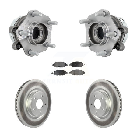 Front Hub Bearing Assembly Coated Disc Brake Rotors And Pads Kit For Nissan Murano KBB-131864