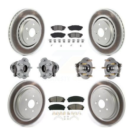 Front Rear Hub Bearing Coat Brake Rotor Pads Kit (10Pc) For Lexus RX350 RX350L RX450h FWD KBB-131868