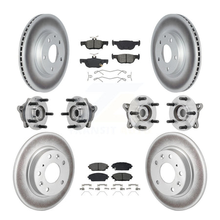 Front Rear Hub Bearing Coated Brake Rotor & Pads Kit (10Pc) For 2020-2022 Mazda CX-30 AWD KBB-131875