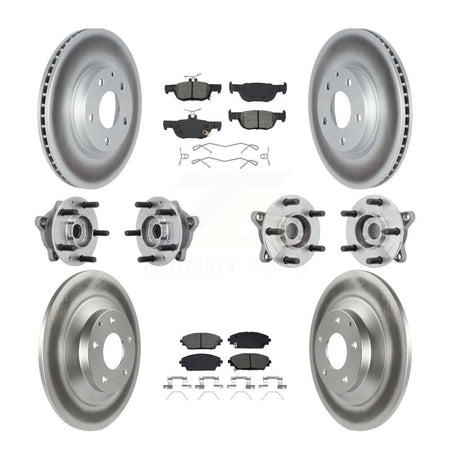 Front Rear Hub Bearing Coated Brake Rotor & Pads Kit (10Pc) For 2020-2022 Mazda CX-30 AWD KBB-131876