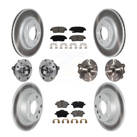 Front Rear Hub Bearing Coat Brake Rotor Pad Kit (10Pc) For Mini Cooper Countryman Paceman KBB-131893