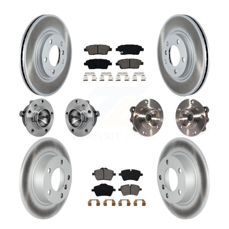 Front Rear Hub Bearing Coat Brake Rotor Pad Kit (10Pc) For Mini Cooper Paceman S with FWD KBB-131894