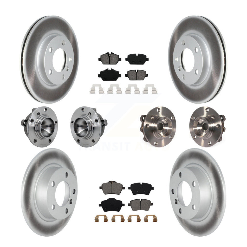 Front Rear Hub Bearing Coat Brake Rotor Pad Kit (10Pc) For Mini Cooper Countryman Paceman KBB-131895