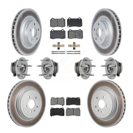 Front Rear Hub Bearings Assembly Coated Disc Brake Rotors And Pads Kit (10Pc) For Tesla S KBB-131920