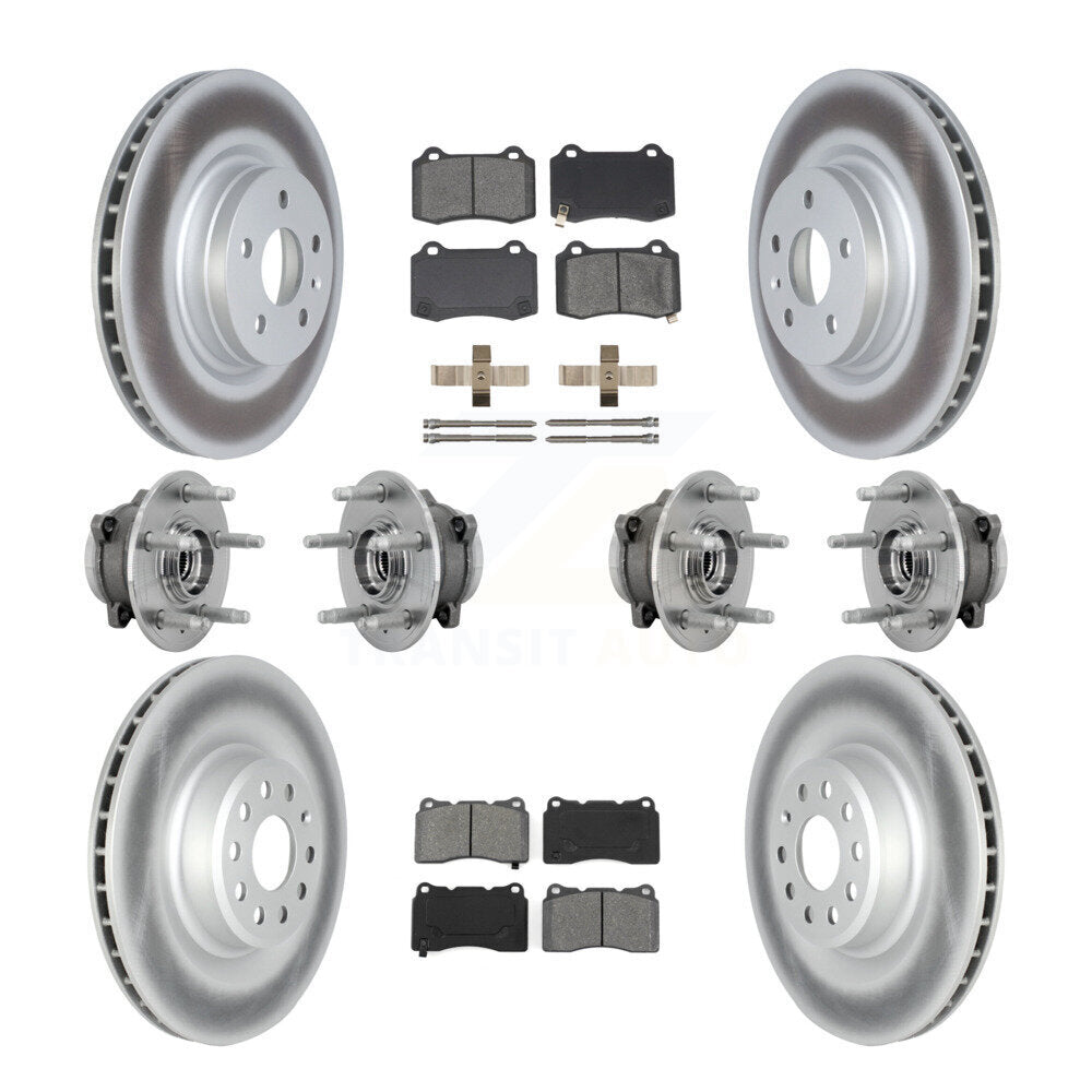 Front Rear Hub Bearing Coated Disc Brake Rotor Pad Kit (10Pc) For 2016 Tesla S From 04 16 KBB-131921
