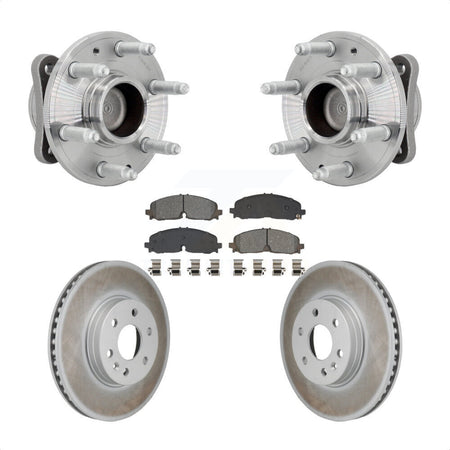 Front Hub Bearing Assembly Coat Brake Rotor Pad Kit For Chevrolet Colorado GMC Canyon RWD KBB-131930