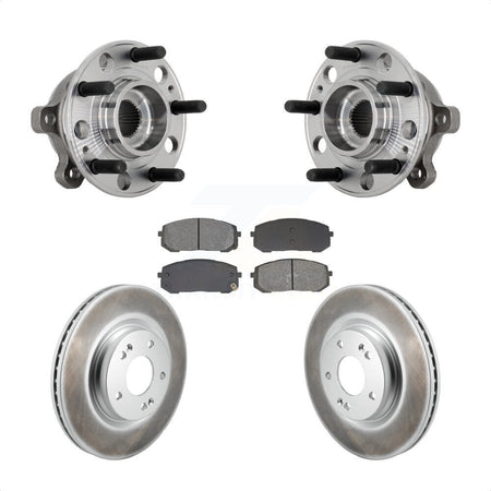 Front Hub Bearing Assembly Coated Disc Brake Rotor And Pads Kit For Hyundai Sonata Kia K5 KBB-131931