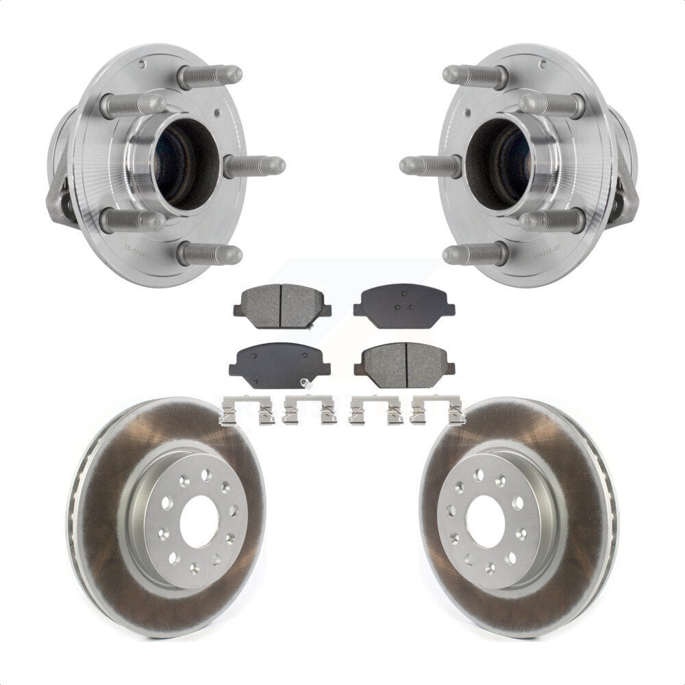 Front Hub Bearing Coated Brake Rotor Pad Kit For Chevrolet Camaro Without Brembo Calipers KBB-131936