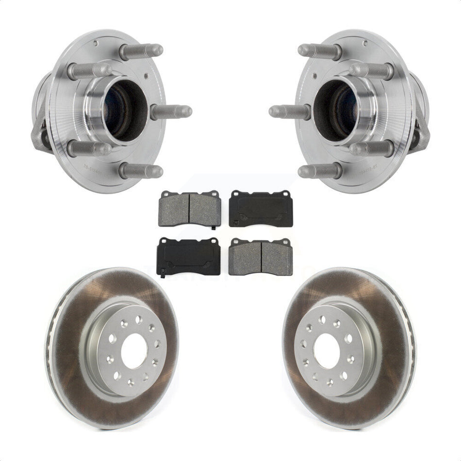 Front Hub Bearing Assembly Coat Brake Rotor Pad Kit For Chevrolet Camaro Cadillac CTS CT6 KBB-131937