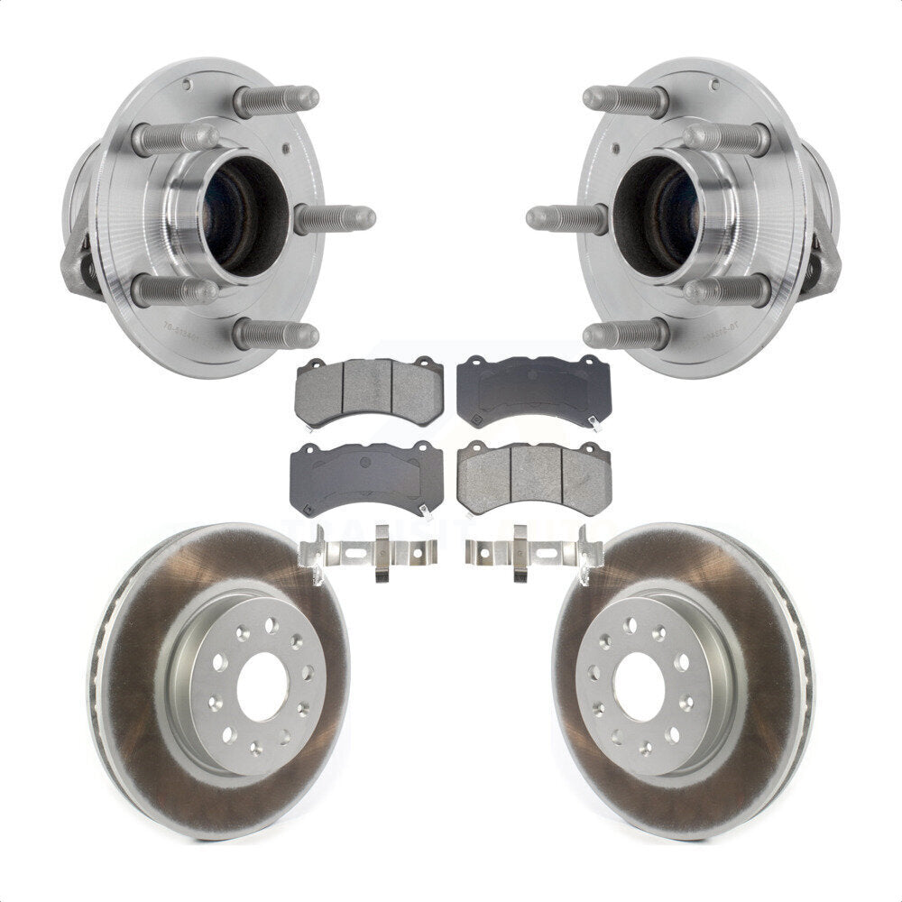 Front Hub Bearing Assembly Coated Disc Brake Rotor And Pad Kit For Chevrolet Camaro LT LS KBB-131938