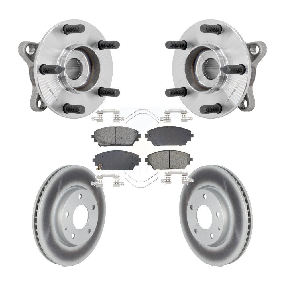 Front Hub Bearing Coated Brake Rotor Pads Kit For Mazda 3 Vehicles Manufactured In Mexico KBB-131939
