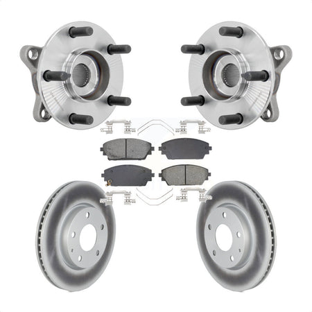 Front Hub Bearing Coated Brake Rotor Pads Kit For Mazda 3 Vehicles Manufactured In Mexico KBB-131939