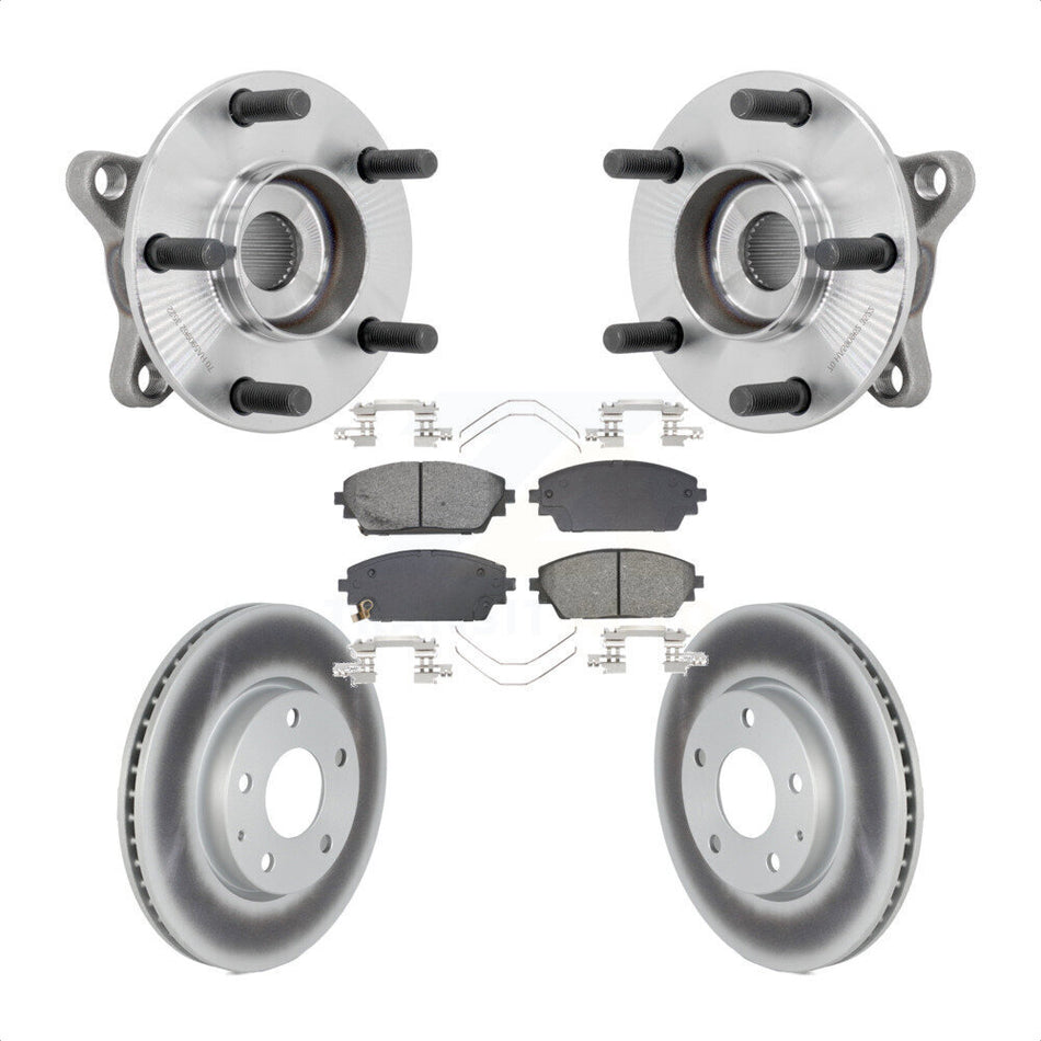 Front Hub Bearing Coated Brake Rotor Pads Kit For Mazda 3 Vehicles Manufactured In Mexico KBB-131939