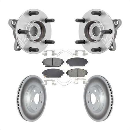 Front Hub Bearing Coated Brake Rotor Pads Kit For Mazda 3 Vehicles Manufactured In Mexico KBB-131940