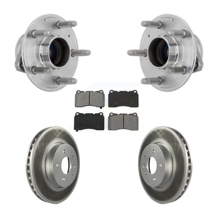 Front Hub Bearing Assembly Coated Disc Brake Rotors And Pads Kit For Cadillac ATS KBB-131942