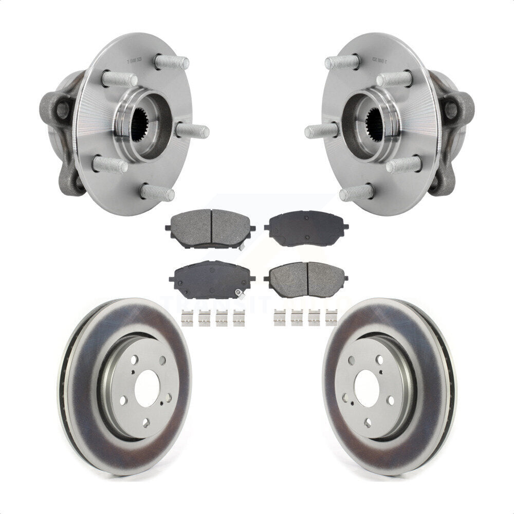 Front Hub Bearing Assembly Coated Disc Brake Rotors And Pads Kit For Toyota C-HR KBB-131949