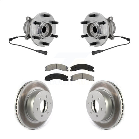 Front Hub Bearing Assembly Coated Disc Brake Rotors And Pads Kit For Nissan TITAN XD KBB-131963