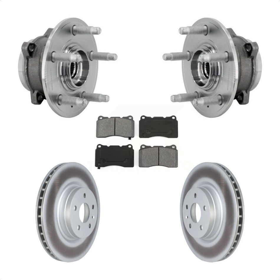Front Hub Bearing Assembly Coated Disc Brake Rotors And Pads Kit For Tesla S X KBB-131971