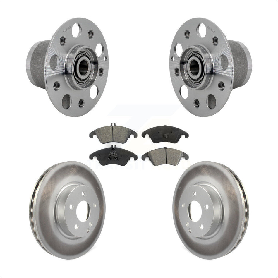 Front Hub Bearing Coated Disc Brake Rotor Pad Kit For Mercedes-Benz C300 E350 C350 SLC300 KBB-131974