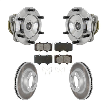 Front Hub Bearing Assembly Coated Disc Brake Rotors And Pads Kit For Toyota 4Runner RWD KBB-131985