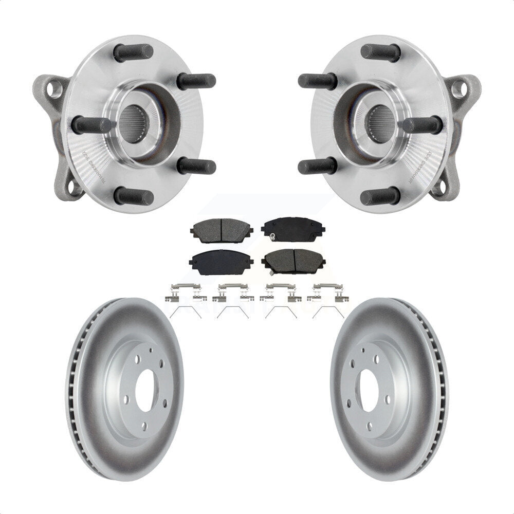 Front Hub Bearing Assembly Coated Disc Brake Rotor And Pads Kit For 2020-2022 Mazda CX-30 KBB-131987