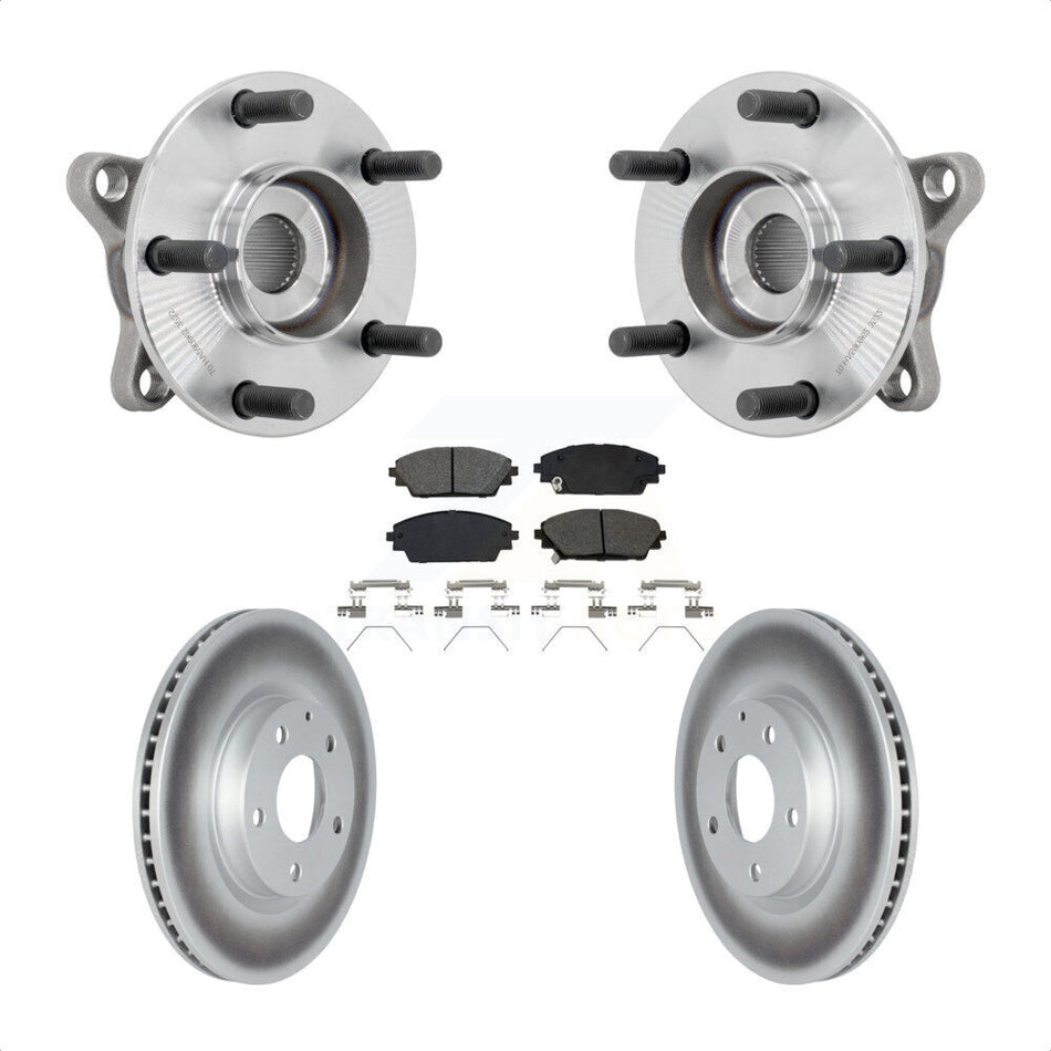 Front Hub Bearing Assembly Coated Disc Brake Rotor And Pads Kit For 2020-2022 Mazda CX-30 KBB-131987