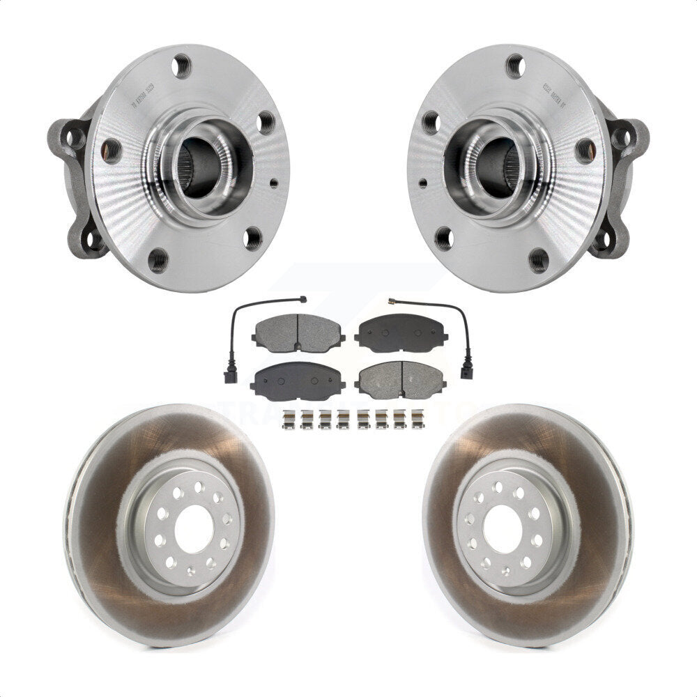 Front Hub Bearing Assembly Coated Brake Rotor & Pads Kit For Volkswagen Atlas Cross Sport KBB-131989