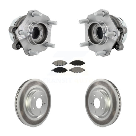 Front Hub Bearing Assembly Coated Disc Brake Rotors And Pads Kit For Nissan Murano KBB-131995