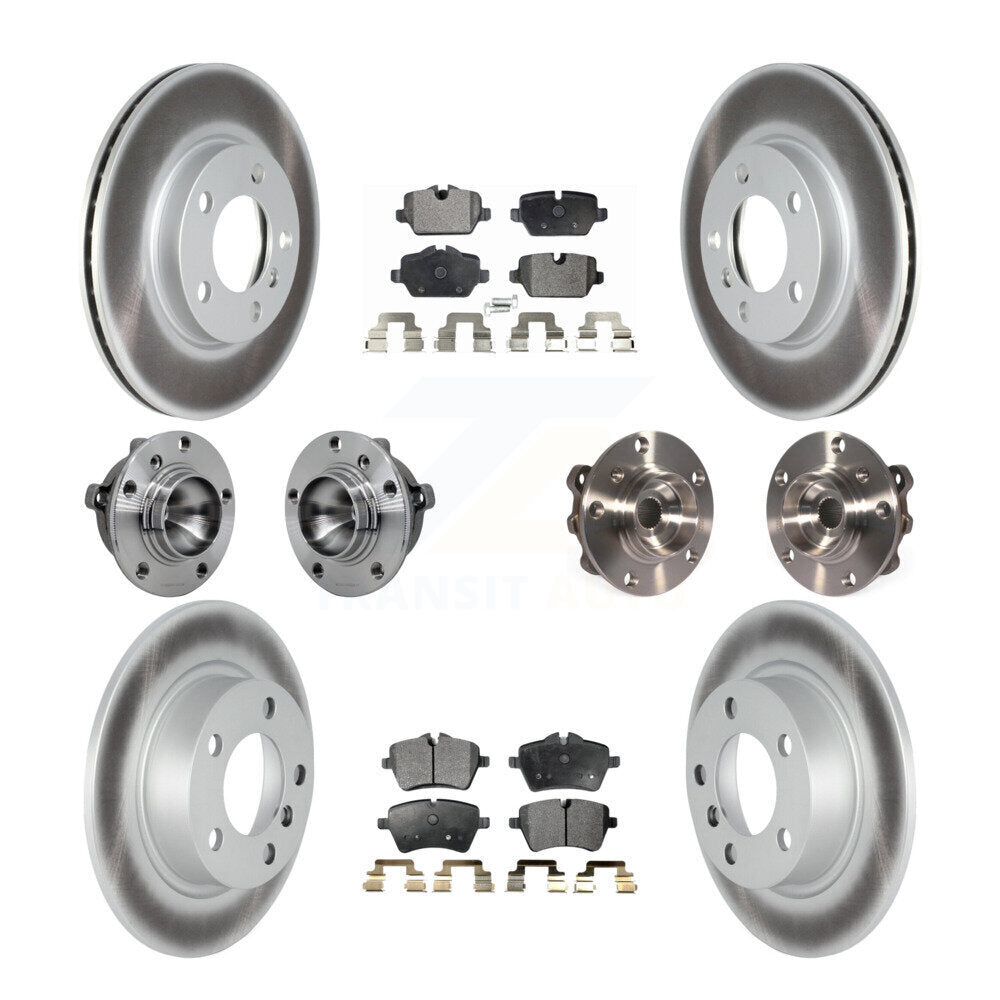 Front Rear Hub Bearing Coat Brake Rotor Pad Kit (10Pc) For Mini Cooper Countryman Paceman KBB-132002