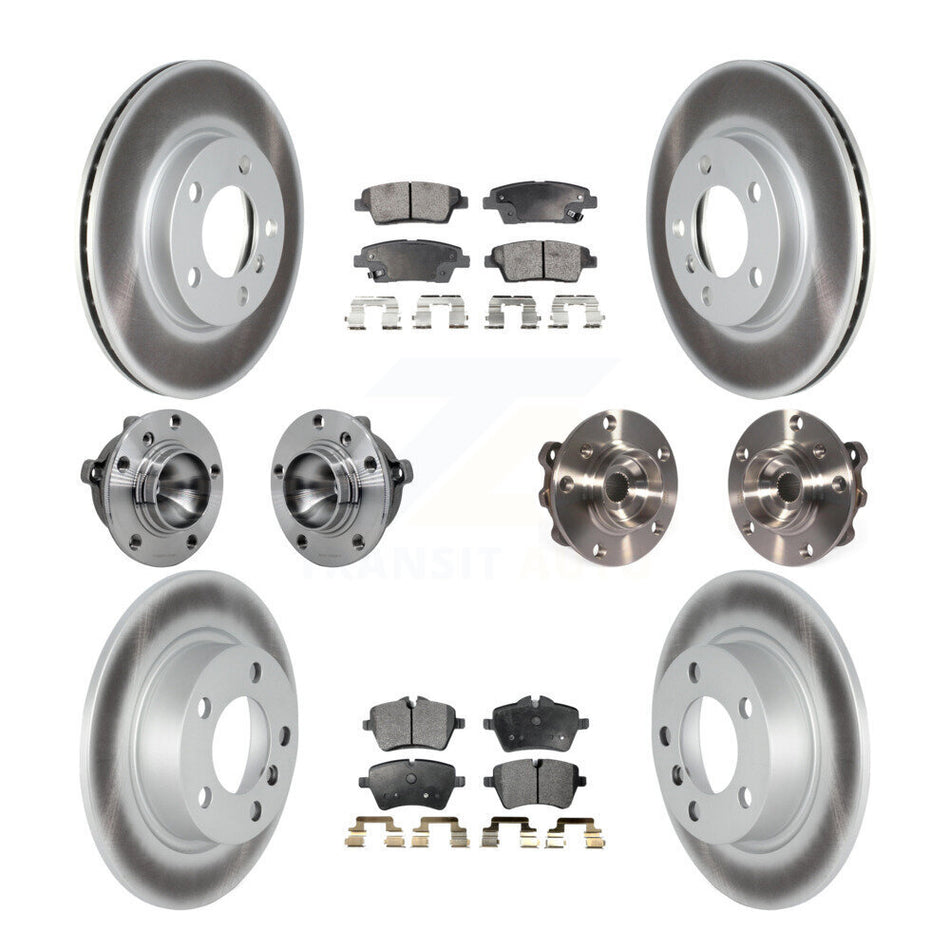 Front Rear Hub Bearing Coat Brake Rotor Pad Kit (10Pc) For Mini Cooper Countryman Paceman KBB-132003