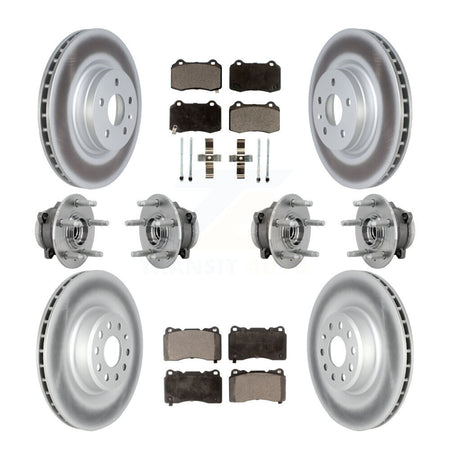 Front Rear Hub Bearing Coated Disc Brake Rotor Pad Kit (10Pc) For 2016 Tesla S From 04 16 KBB-132034