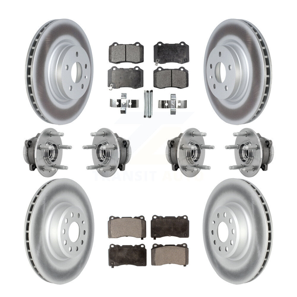 Front Rear Hub Bearing Coat Brake Rotor Pad Kit (10Pc) For Tesla X S With Brembo Calipers KBB-132036