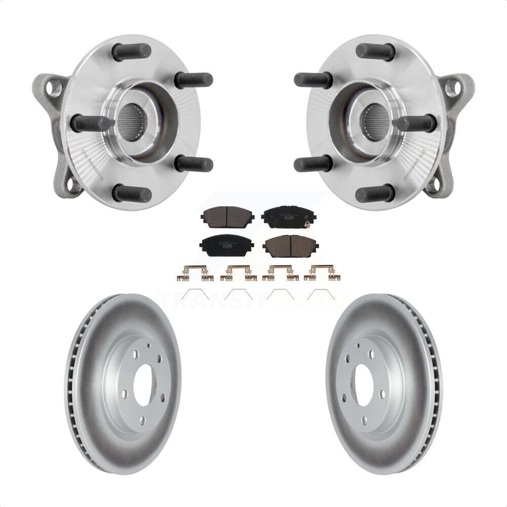 Front Hub Bearing Coated Brake Rotor Pads Kit For Mazda 3 Vehicles Manufactured In Mexico KBB-132077
