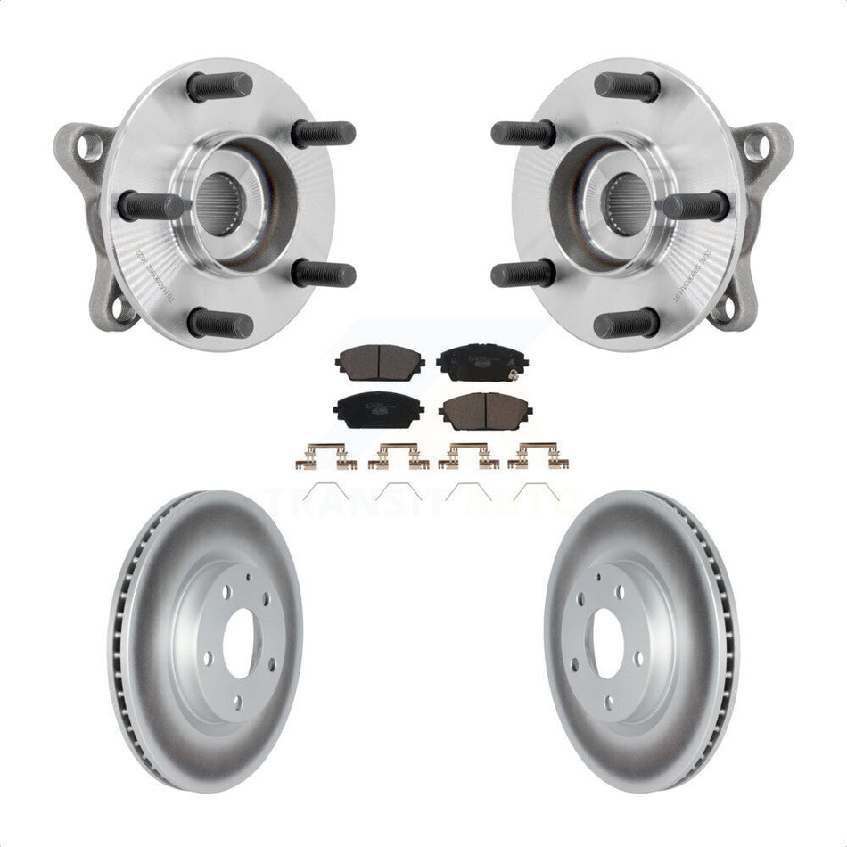 Front Hub Bearing Coated Brake Rotor Pads Kit For Mazda 3 Vehicles Manufactured In Mexico KBB-132077