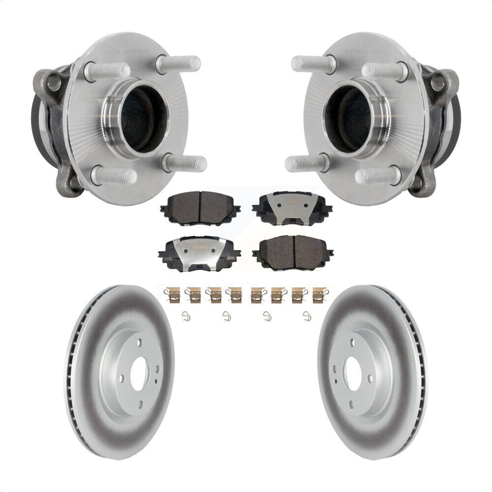 Front Hub Bearing Coated Brake Rotor & Pad Kit For Mazda MX-5 Miata Without Brembo Brakes KBB-132079