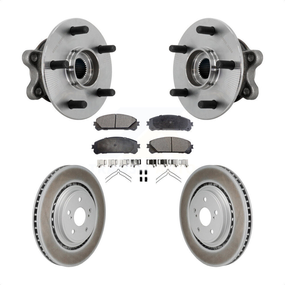 Front Hub Bearing Assembly Coated Brake Rotor And Pad Kit For 2020-2022 Toyota Highlander KBB-132091