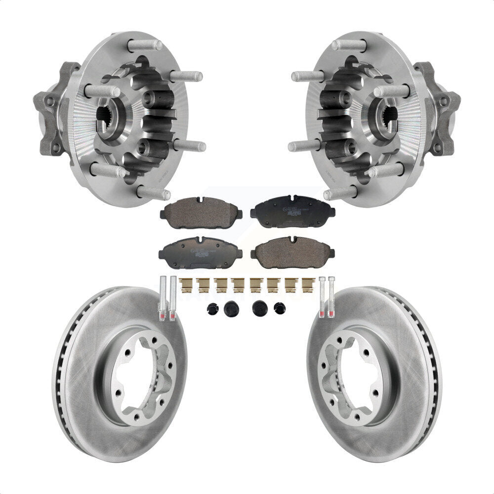 Front Hub Bearing Coated Brake Rotor Pad Kit For Ford Transit-250 Transit-350 Transit-150 KBB-132105