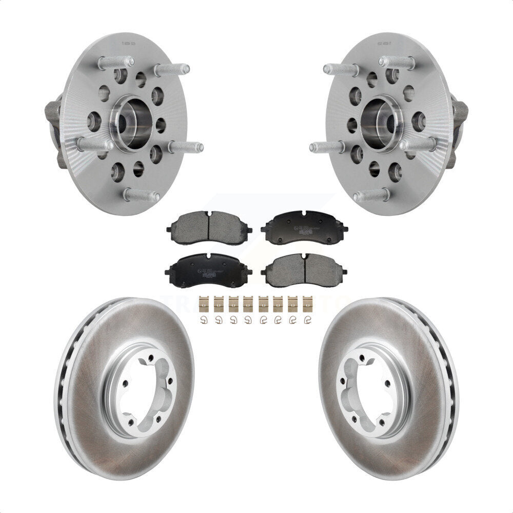 Front Hub Bearing Assembly Coated Disc Brake Rotor And Ceramic Pad Kit For Ford E-Transit KBB-132106
