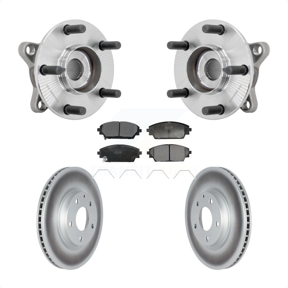 Front Hub Bearing Assembly Coated Disc Brake Rotor And Pads Kit For 2020-2022 Mazda CX-30 KBB-132107