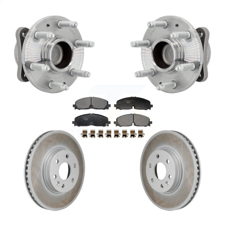 Front Hub Bearing Assembly Coat Brake Rotor Pad Kit For Chevrolet Colorado GMC Canyon RWD KBB-132108
