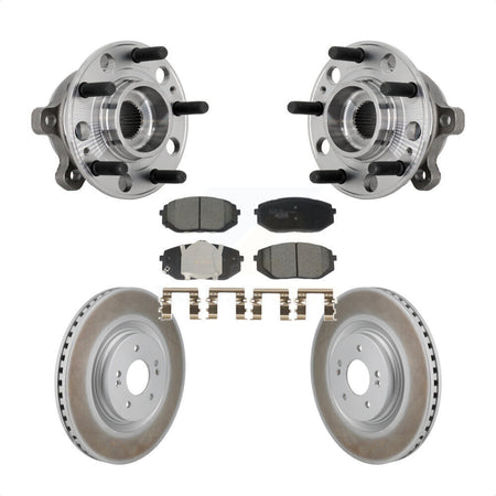 Front Hub Bearing Assembly Coated Disc Brake Rotor And Pads Kit For Hyundai Sonata Kia K5 KBB-132112
