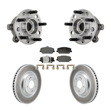 Front Hub Bearing Assembly Coated Disc Brake Rotors And Pads Kit For Hyundai Veloster N KBB-132114
