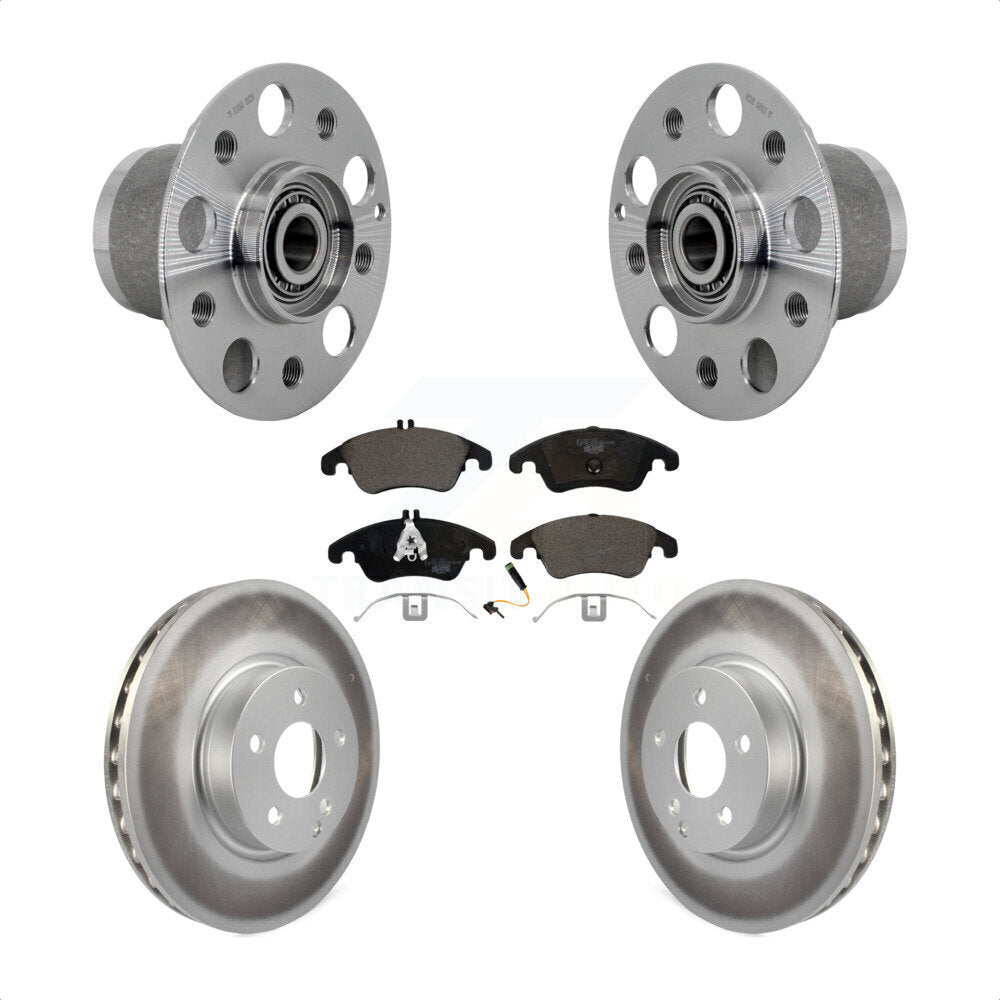 Front Hub Bearing Coated Disc Brake Rotor Pad Kit For Mercedes-Benz C300 E350 C350 SLC300 KBB-132137